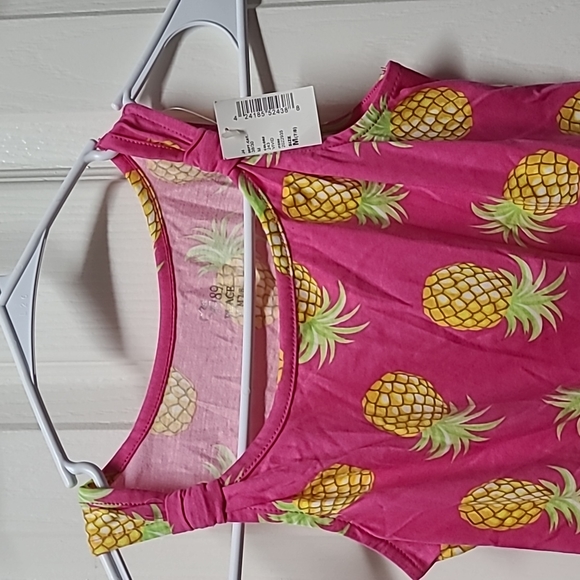 Lilly Pulitzer like Hot Pink Pineapple print M 7/8 Girls Romper TheChildren'sPla - Picture 2 of 7